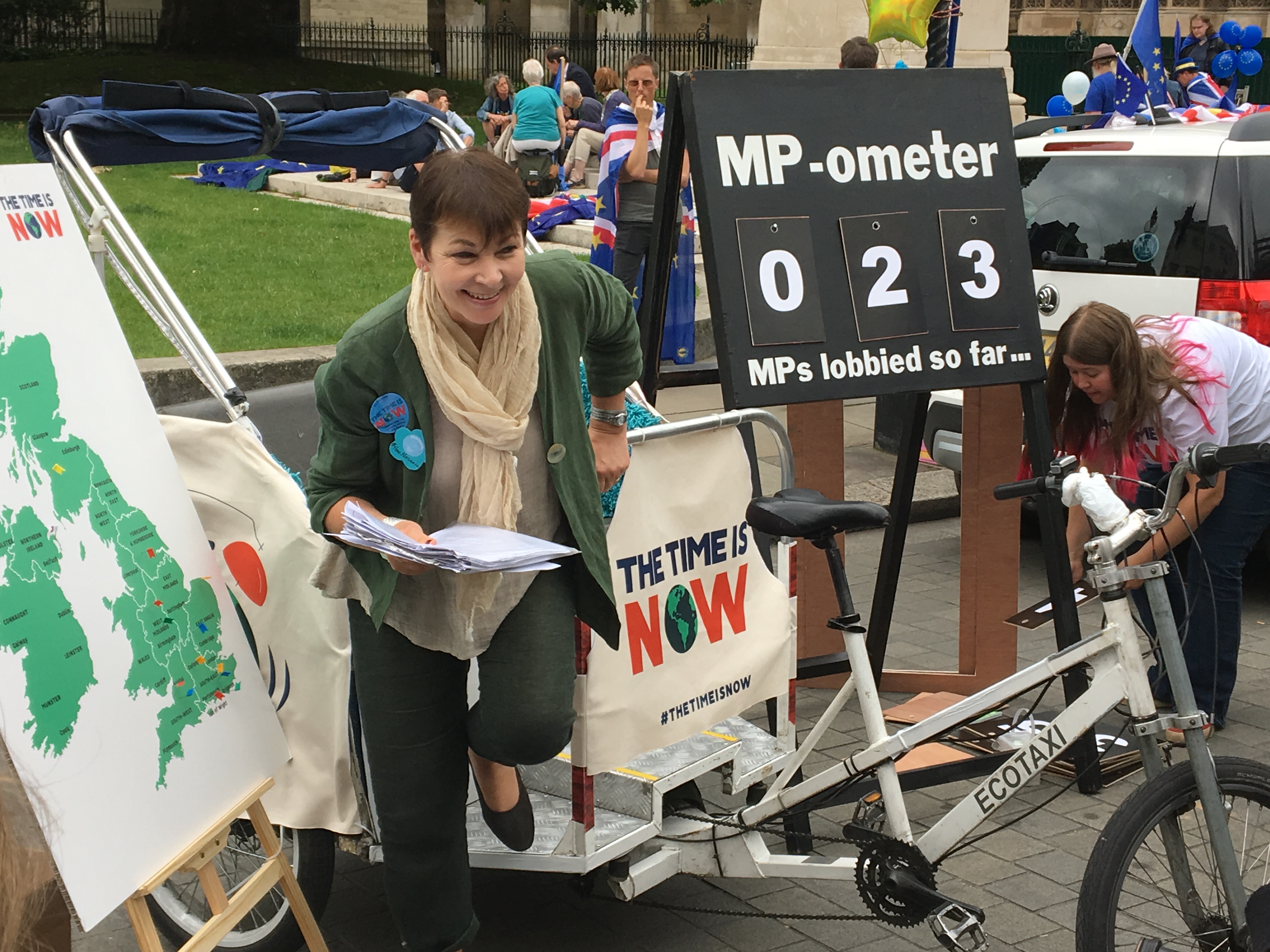 Green MP Caroline Lucas gives support to Climate Coalition lobby