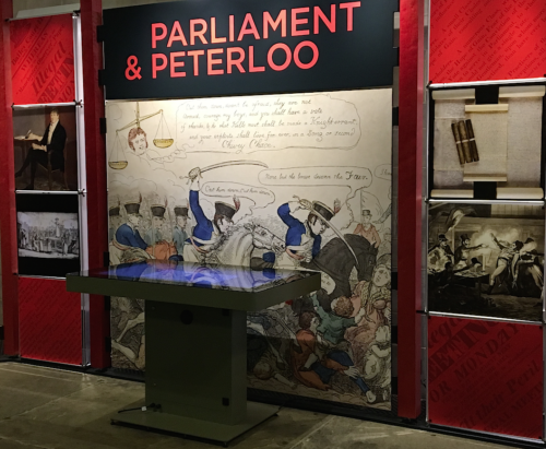 Parliament & Peterloo exhibition in Parliament