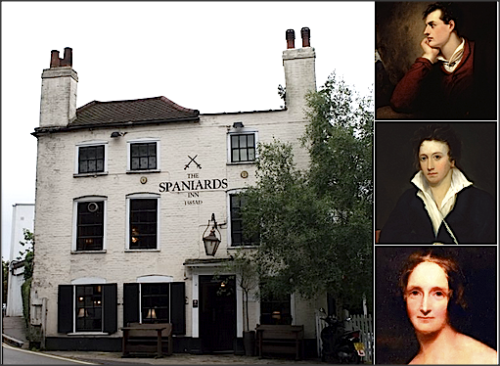 Spaniards Inn, London's oldest pubs, Lord Byron, Percy Shelly, Mary Shelly.