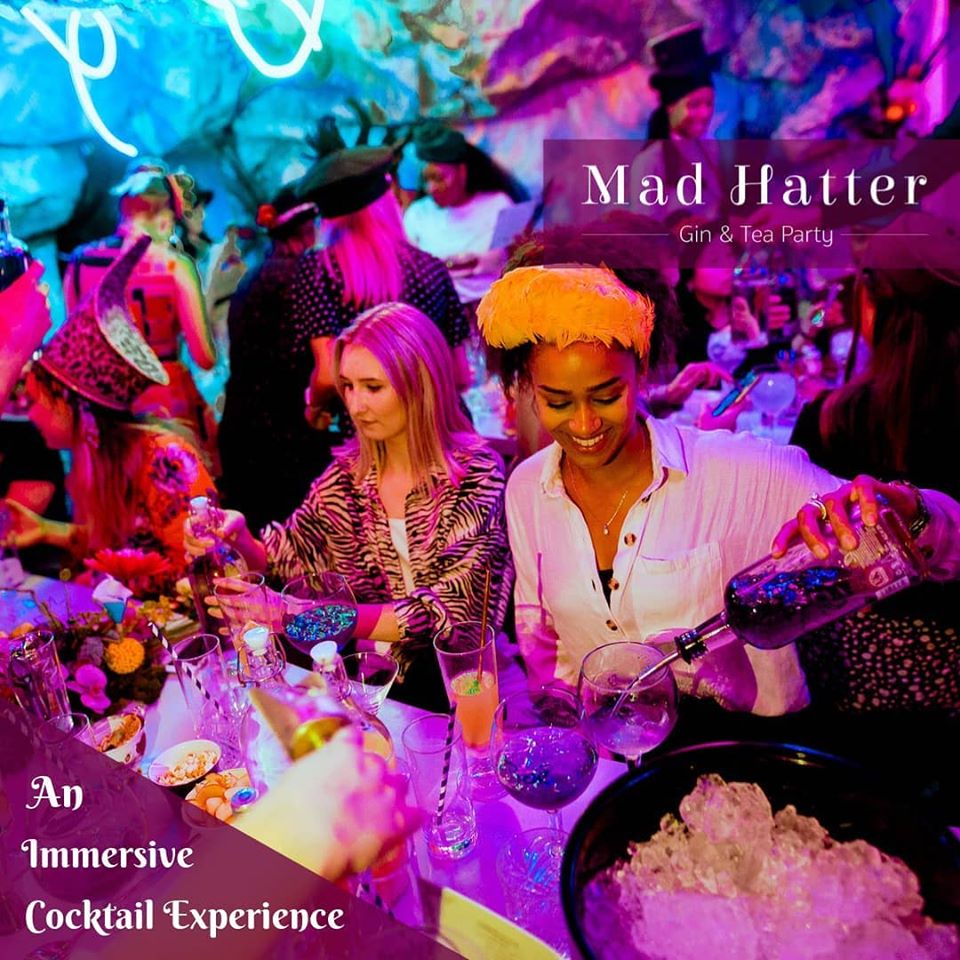 Madhatters Gin and Tea Party, cocktails, immersive theatre