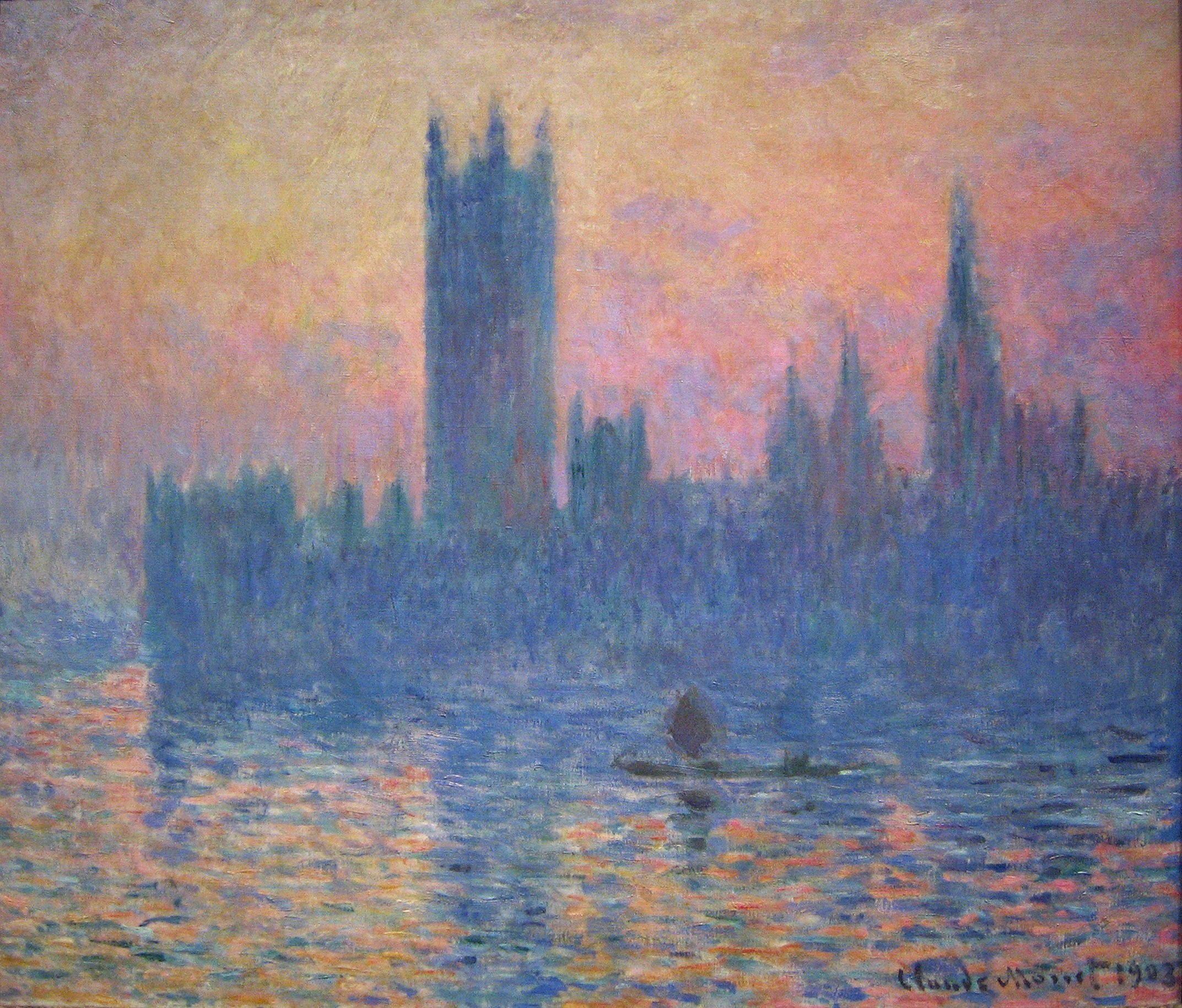 Claude Monet, The Houses of Parliament, sunset
